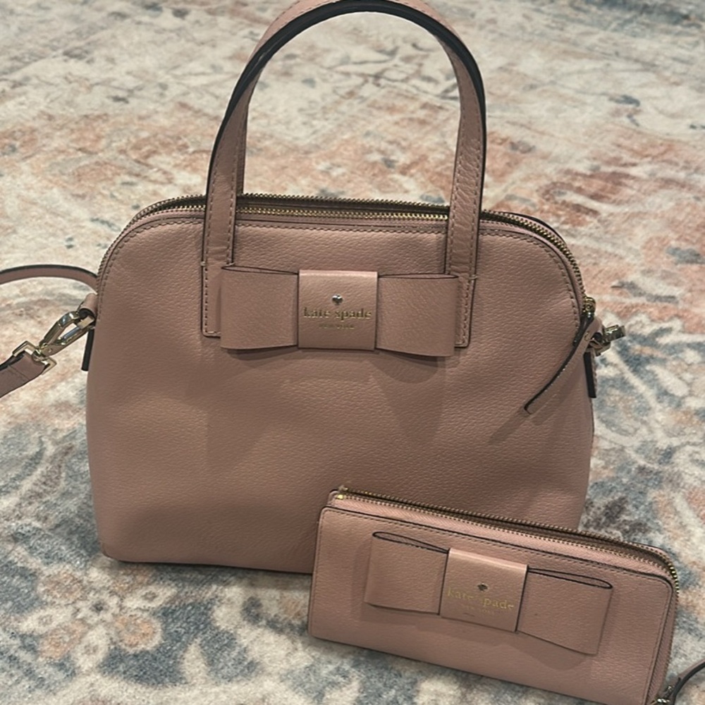 Light pink Kate spade purse and wallet